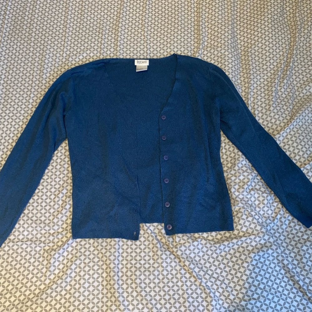 Blue cardigan